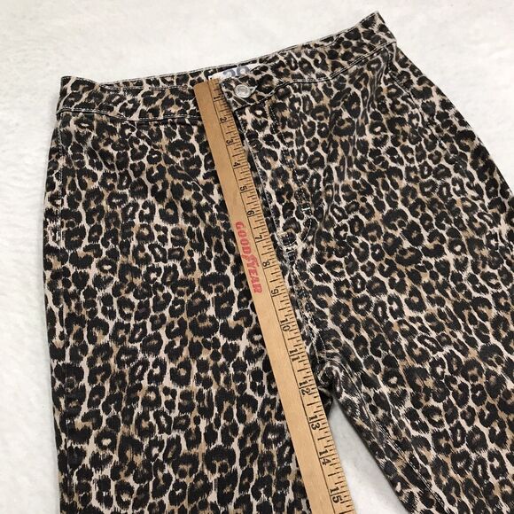 WE THE FREE People Wide Flare Jean Women 29 Reg (26x30) Leopard Print Stretch - Picture 13 of 16